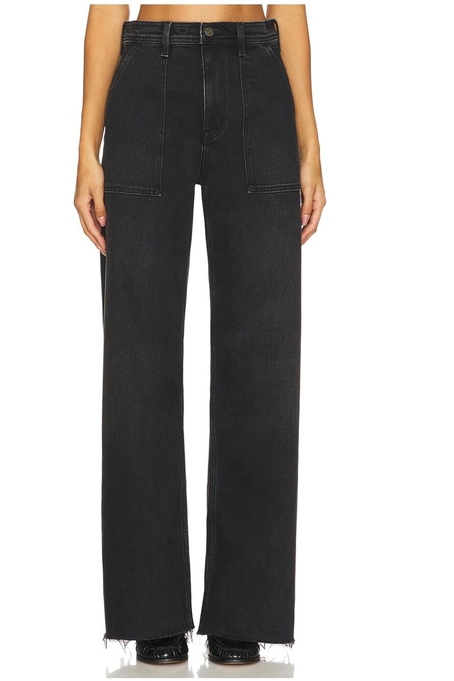 PISTOLA NWT Penny Utility High Rise Wide Leg Black Denim in Collins // 24